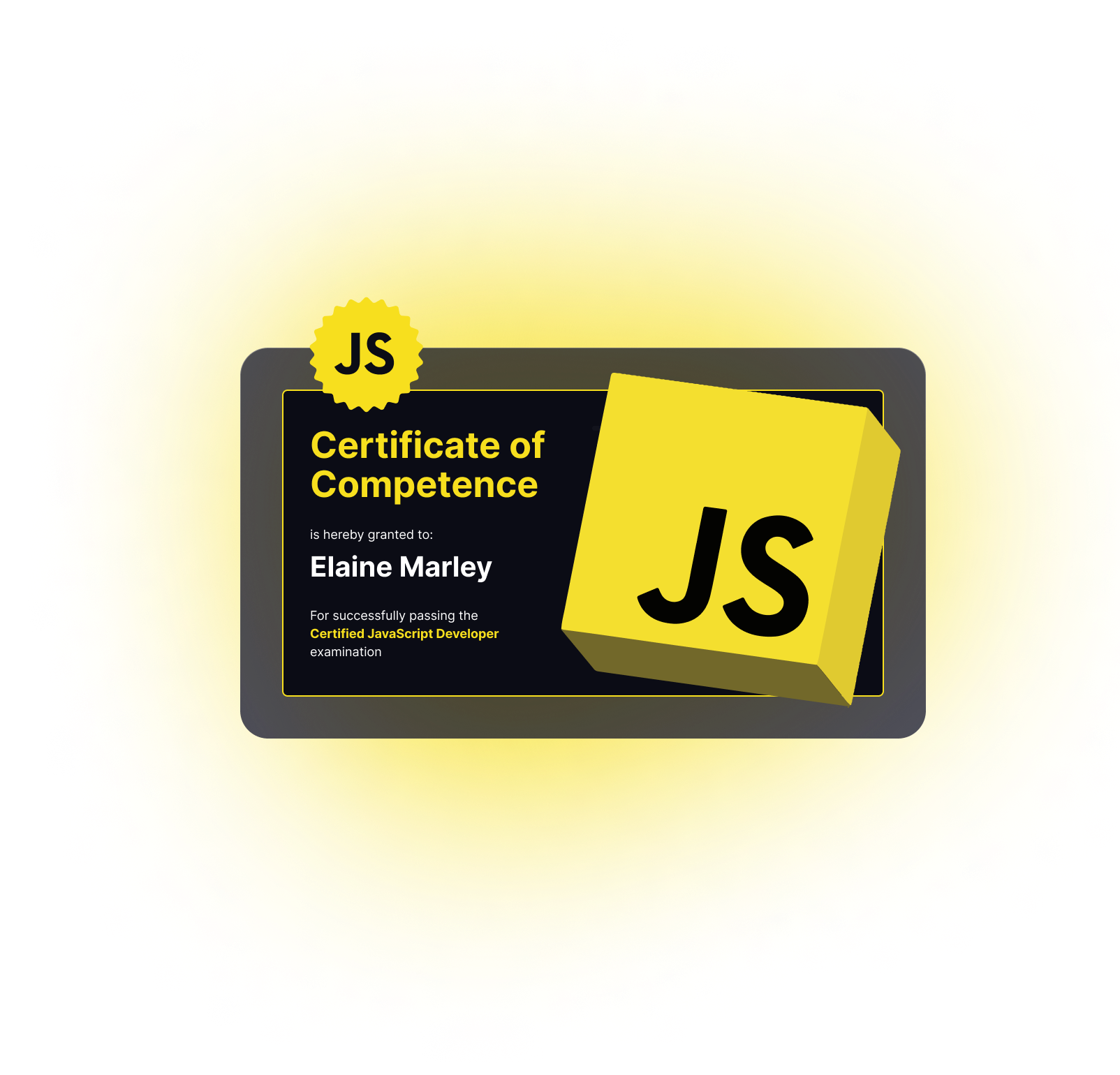 JavaScript certificate